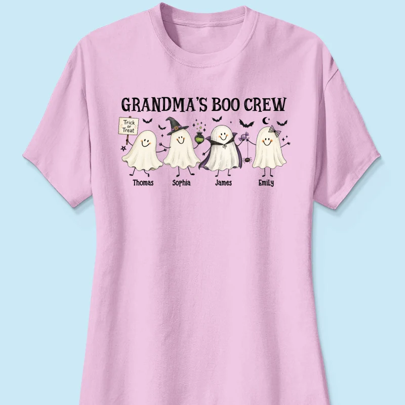 Grandma's Boo Crew Cute Doodle Ghosts - Personalized Shirt - Perfect Halloween Costume for Grandma - Image 20