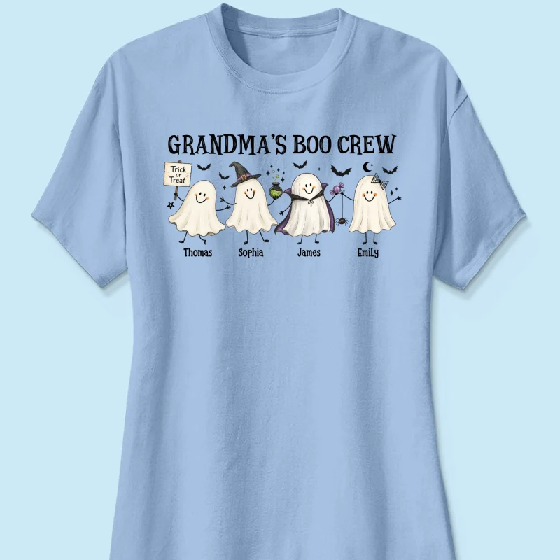 Grandma's Boo Crew Cute Doodle Ghosts - Personalized Shirt - Perfect Halloween Costume for Grandma - Image 21