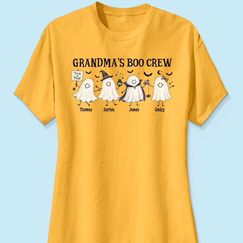 Grandma's Boo Crew Cute Doodle Ghosts - Personalized Shirt - Perfect Halloween Costume for Grandma - Image 22