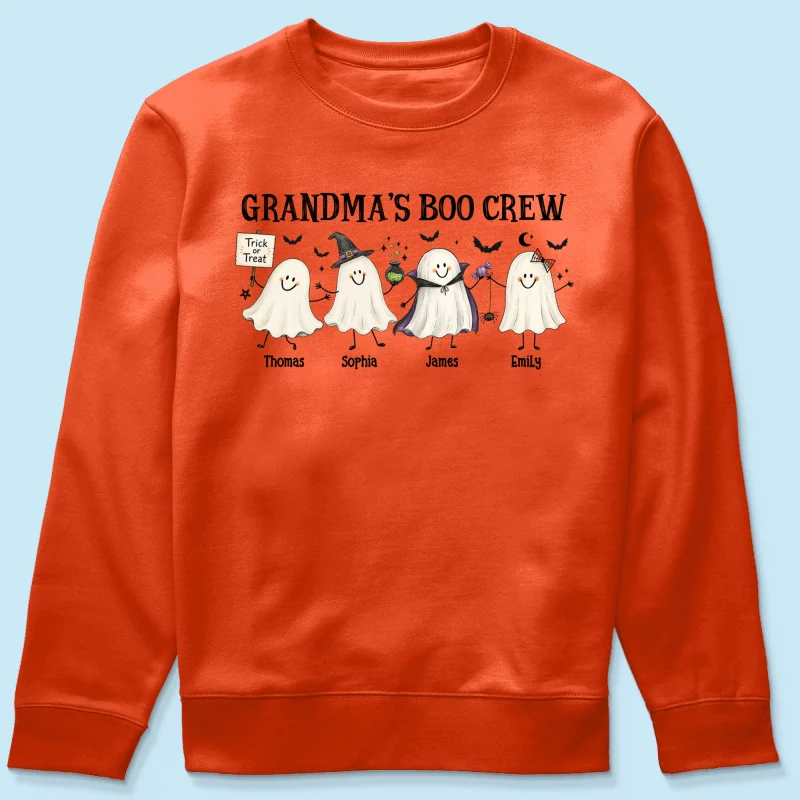 Grandma's Boo Crew Cute Doodle Ghosts - Personalized Shirt - Perfect Halloween Costume for Grandma - Image 23