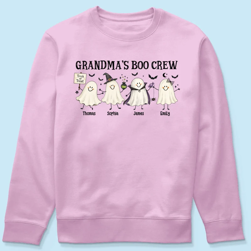 Grandma's Boo Crew Cute Doodle Ghosts - Personalized Shirt - Perfect Halloween Costume for Grandma - Image 25