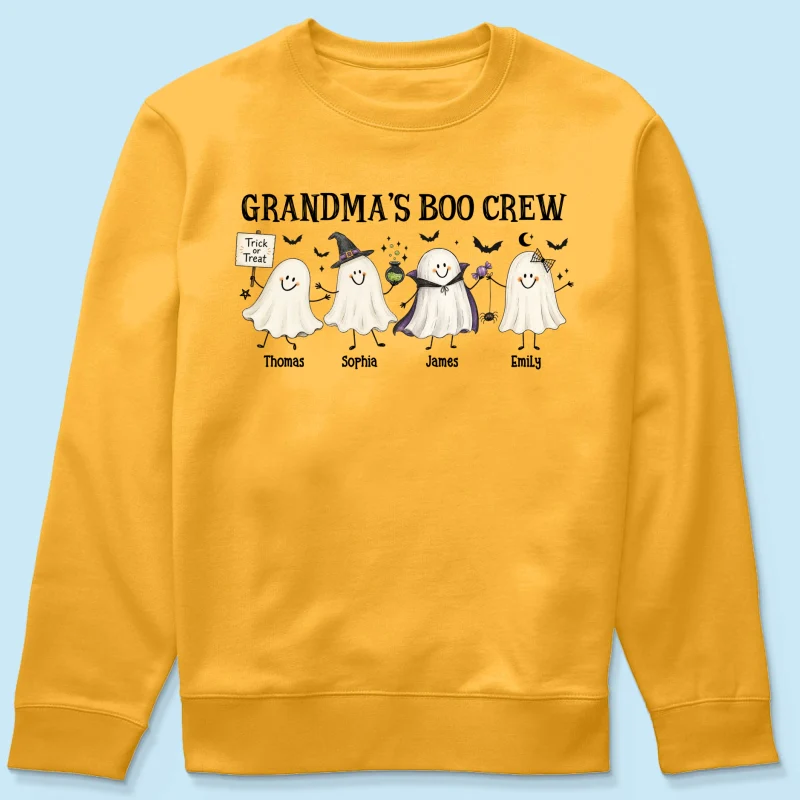 Grandma's Boo Crew Cute Doodle Ghosts - Personalized Shirt - Perfect Halloween Costume for Grandma - Image 26