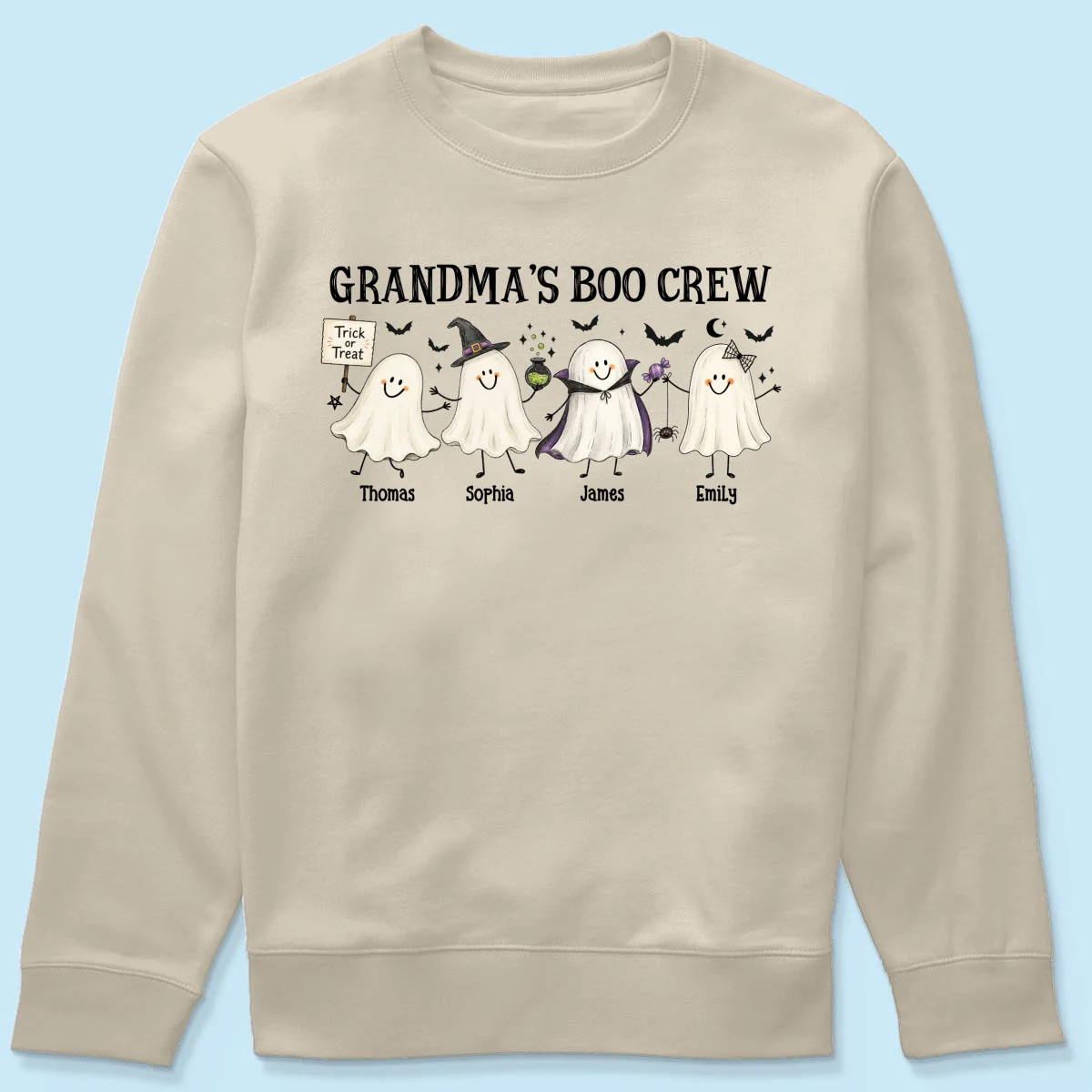 Grandma's Boo Crew Cute Doodle Ghosts - Personalized Shirt - Perfect Halloween Costume for Grandma - Image 27