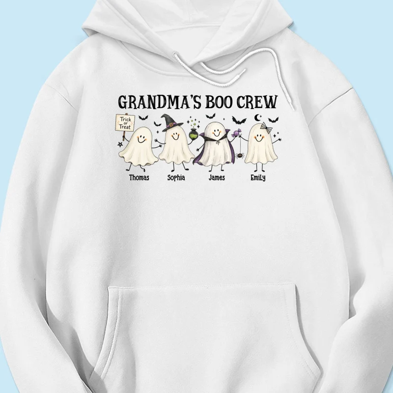 Grandma's Boo Crew Cute Doodle Ghosts - Personalized Shirt - Perfect Halloween Costume for Grandma - Image 29