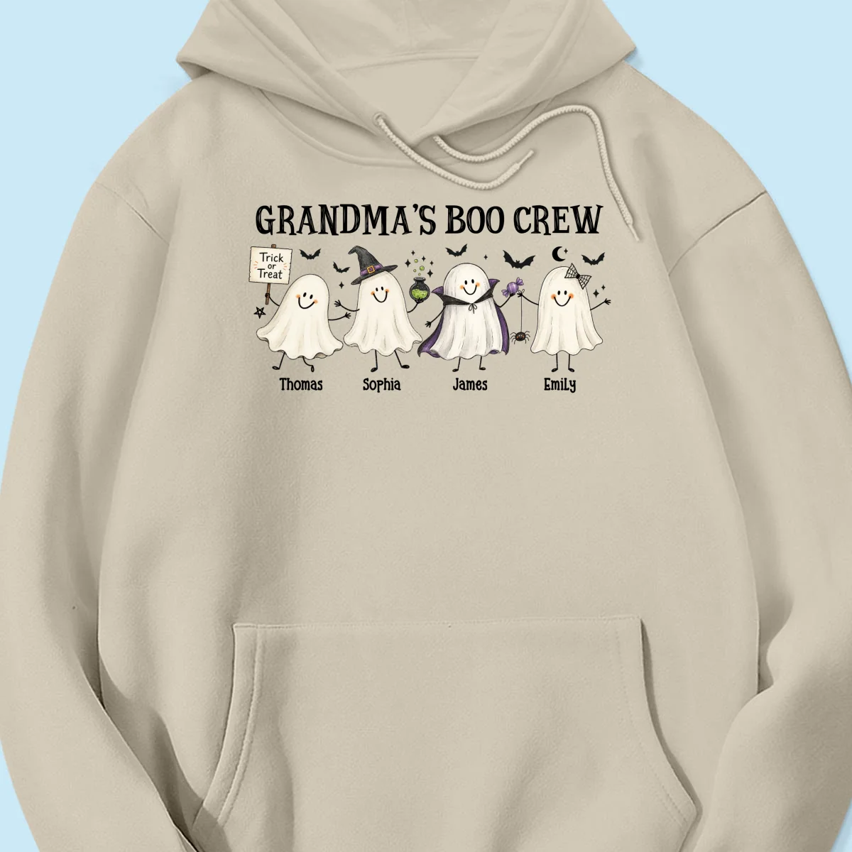 Grandma's Boo Crew Cute Doodle Ghosts - Personalized Shirt - Perfect Halloween Costume for Grandma - Image 33