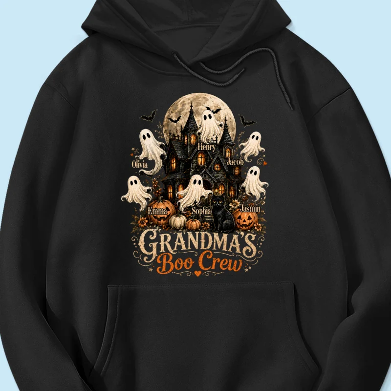 Grandma's Boo Crew Halloween Haunted House - Personalized Shirt - Gift for Grandma - Image 21
