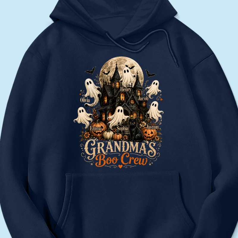Grandma's Boo Crew Halloween Haunted House - Personalized Shirt - Gift for Grandma - Image 22