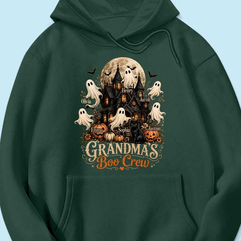 Grandma's Boo Crew Halloween Haunted House - Personalized Shirt - Gift for Grandma - Image 24
