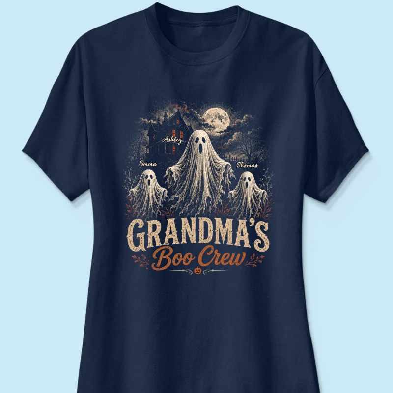 Grandma's Boo Crew Haunted House - Personalized Shirt - Halloween Trendy Tee for Grandma - Image 14