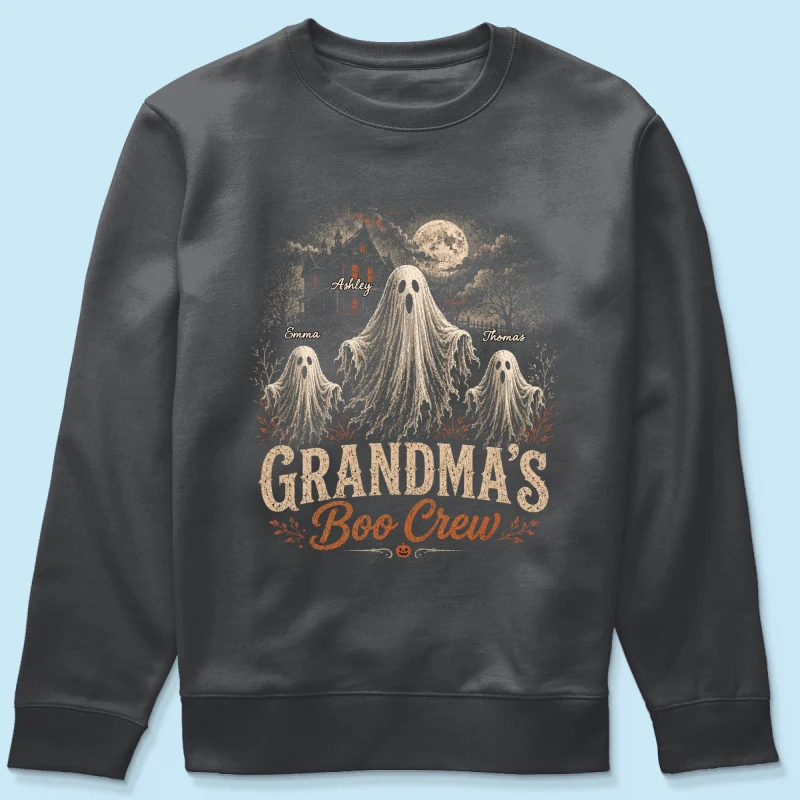 Grandma's Boo Crew Haunted House - Personalized Shirt - Halloween Trendy Tee for Grandma - Image 19