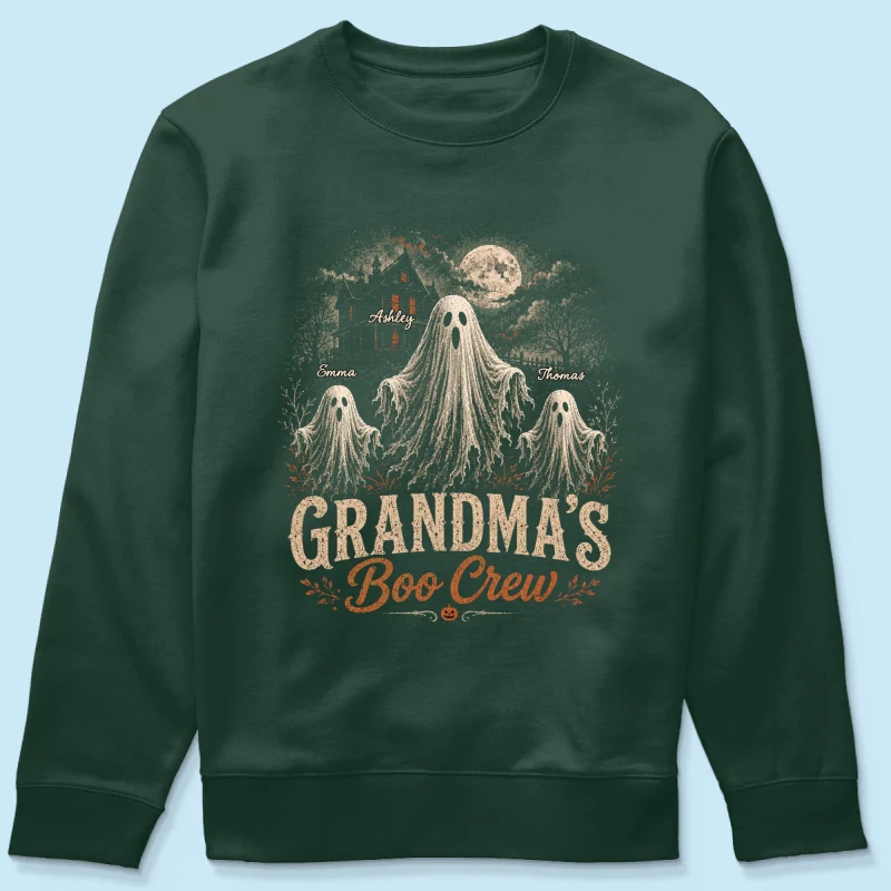 Grandma's Boo Crew Haunted House - Personalized Shirt - Halloween Trendy Tee for Grandma - Image 20