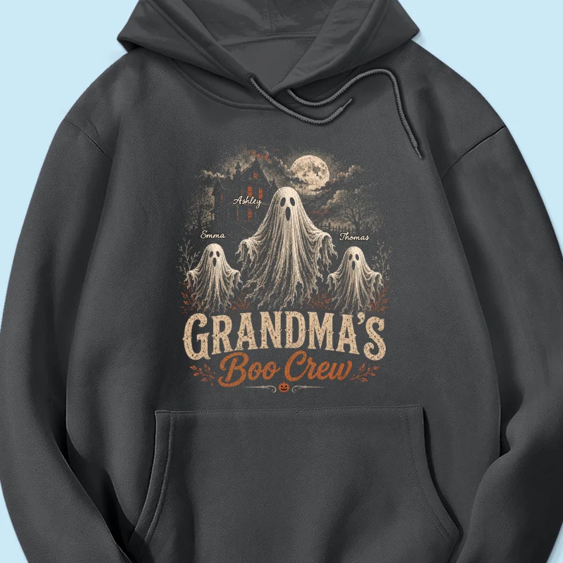 Grandma's Boo Crew Haunted House - Personalized Shirt - Halloween Trendy Tee for Grandma - Image 23