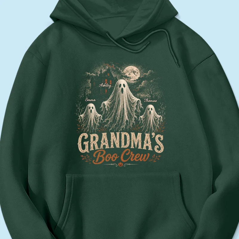 Grandma's Boo Crew Haunted House - Personalized Shirt - Halloween Trendy Tee for Grandma - Image 24