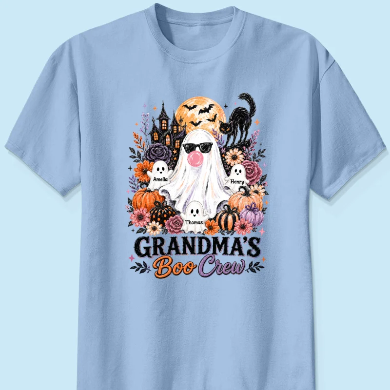 Grandma's Boo Crew Haunted House - Personalized Shirt - Trendy Halloween Tee for Grandma - Image 13