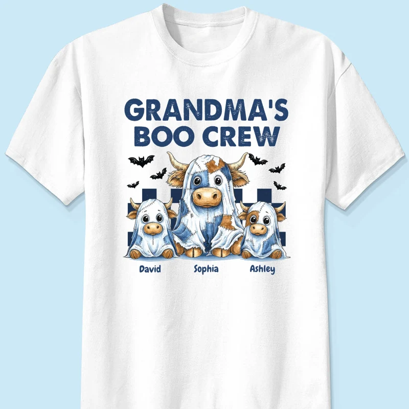 Grandma's Boo Crew Highland Cow Personalized Sweatshirt, Cozy Fall Vibe Sweatshirt - Image 14