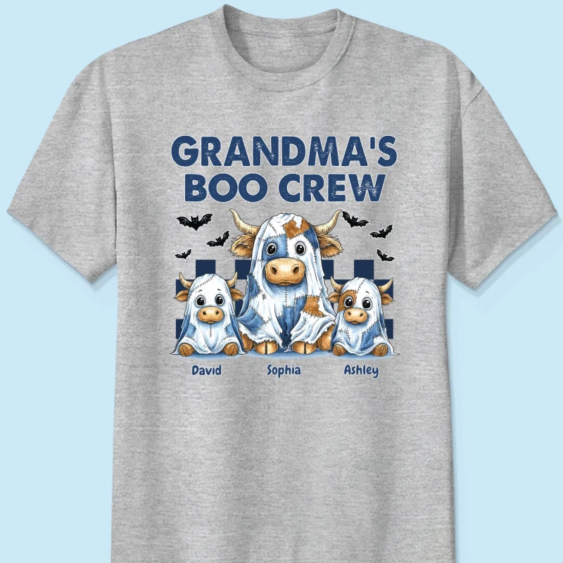 Grandma's Boo Crew Highland Cow Personalized Sweatshirt, Cozy Fall Vibe Sweatshirt - Image 15