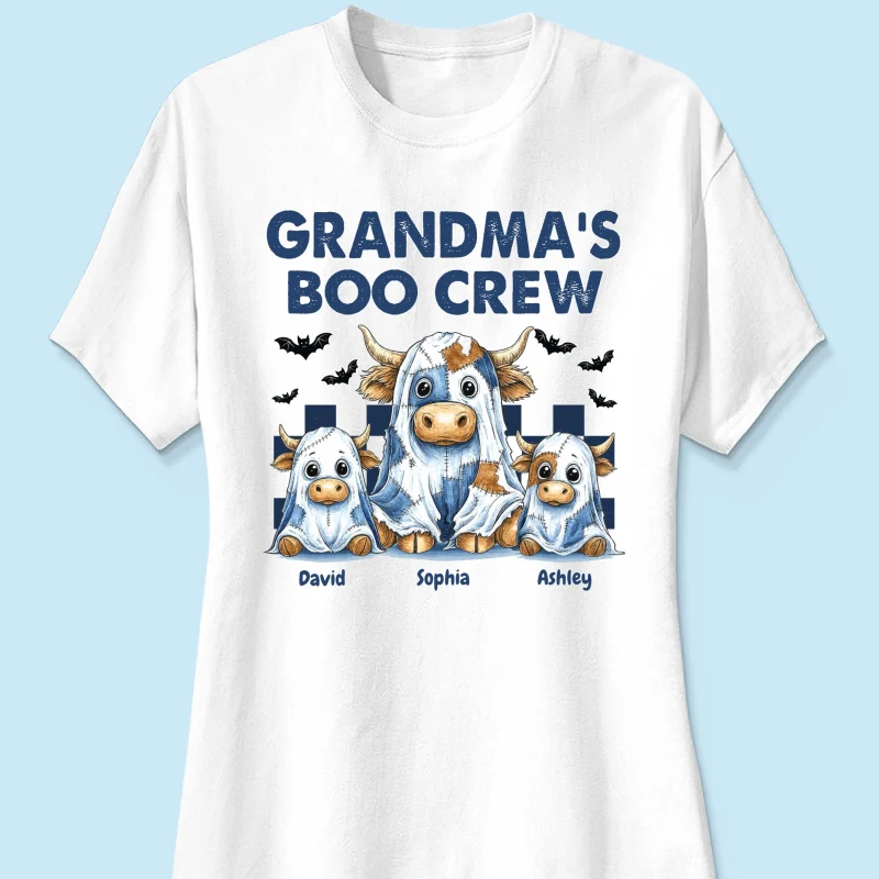 Grandma's Boo Crew Highland Cow Personalized Sweatshirt, Cozy Fall Vibe Sweatshirt - Image 21