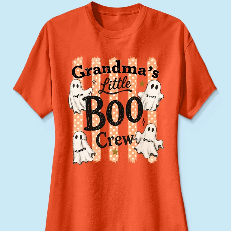 Grandma's Boo Crew Polka Dot Stripes - Personalized Shirt - Perfect Halloween Costume for Grandma - Image 14
