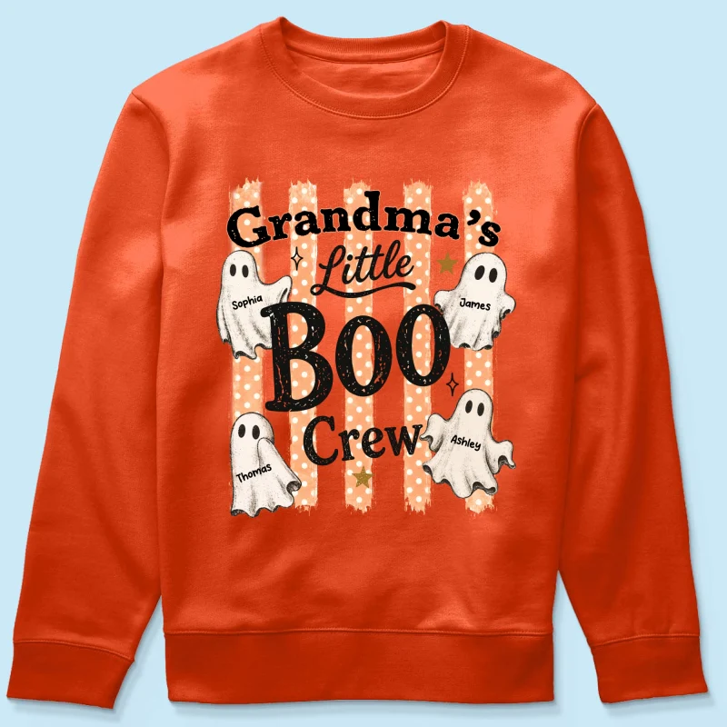 Grandma's Boo Crew Polka Dot Stripes - Personalized Shirt - Perfect Halloween Costume for Grandma - Image 17