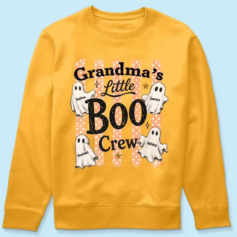 Grandma's Boo Crew Polka Dot Stripes - Personalized Shirt - Perfect Halloween Costume for Grandma - Image 19