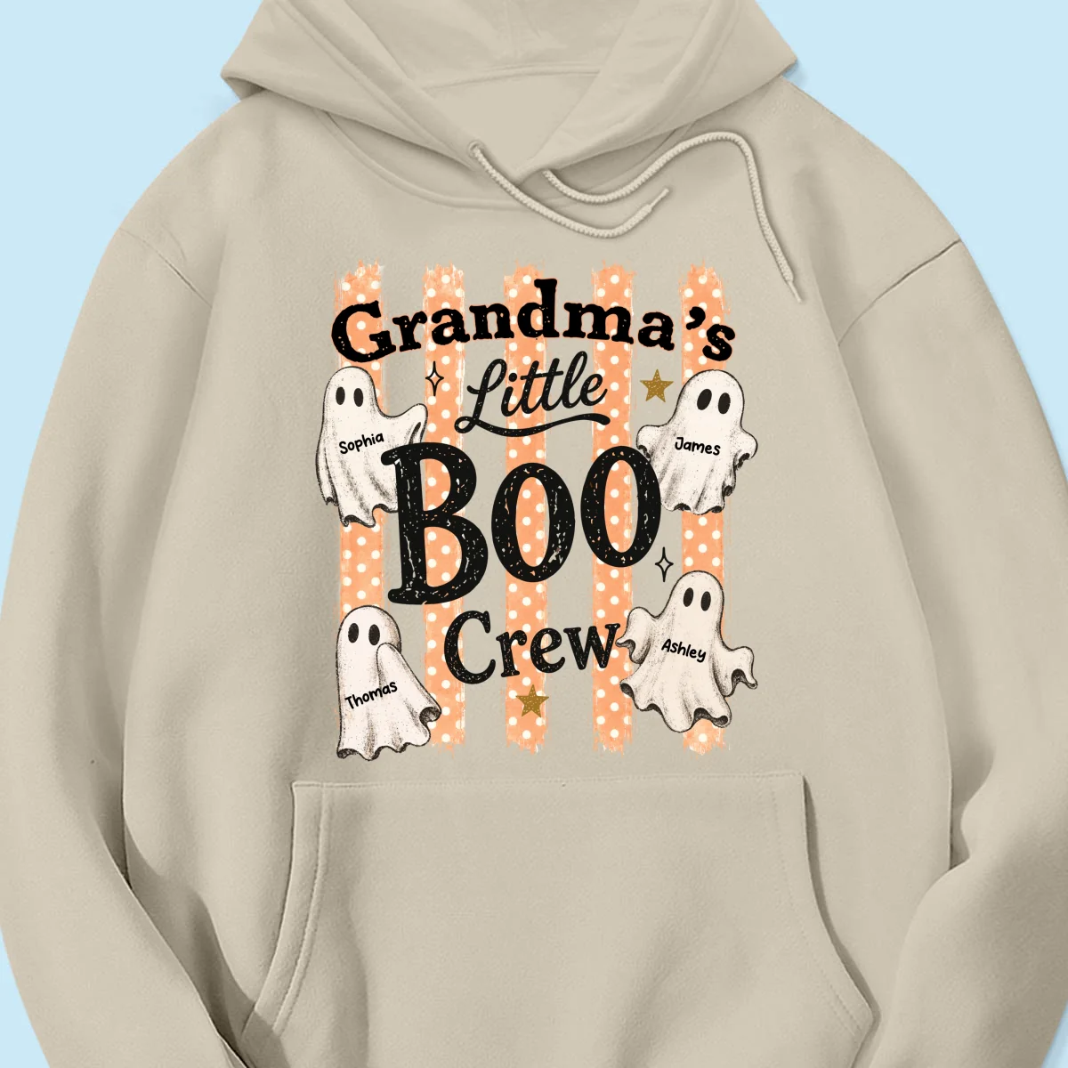 Grandma's Boo Crew Polka Dot Stripes - Personalized Shirt - Perfect Halloween Costume for Grandma - Image 24