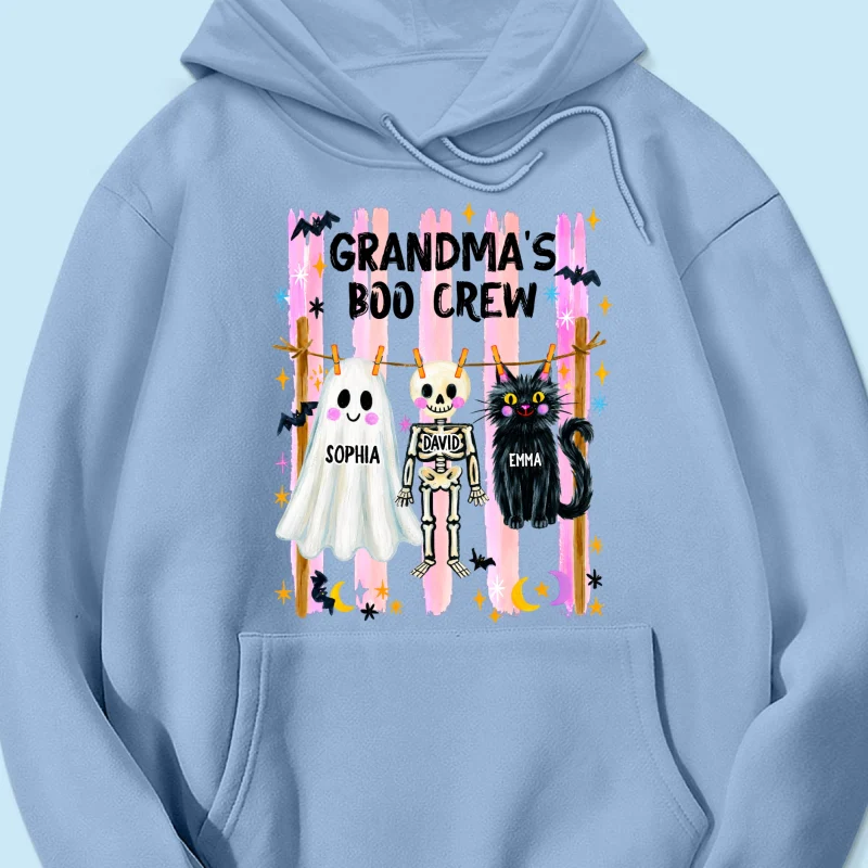 Grandma's Boo Crew Preppy Pattern - Personalized Shirt - Trendy Fall Halloween Tee for Grandma - Image 26