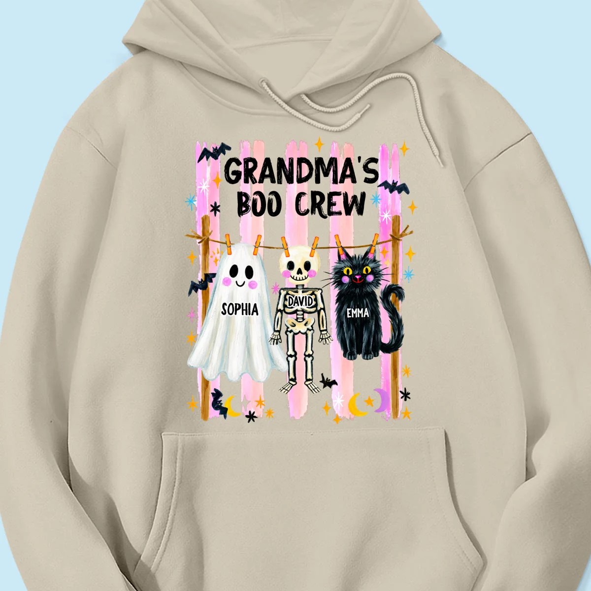 Grandma's Boo Crew Preppy Pattern - Personalized Shirt - Trendy Fall Halloween Tee for Grandma - Image 27