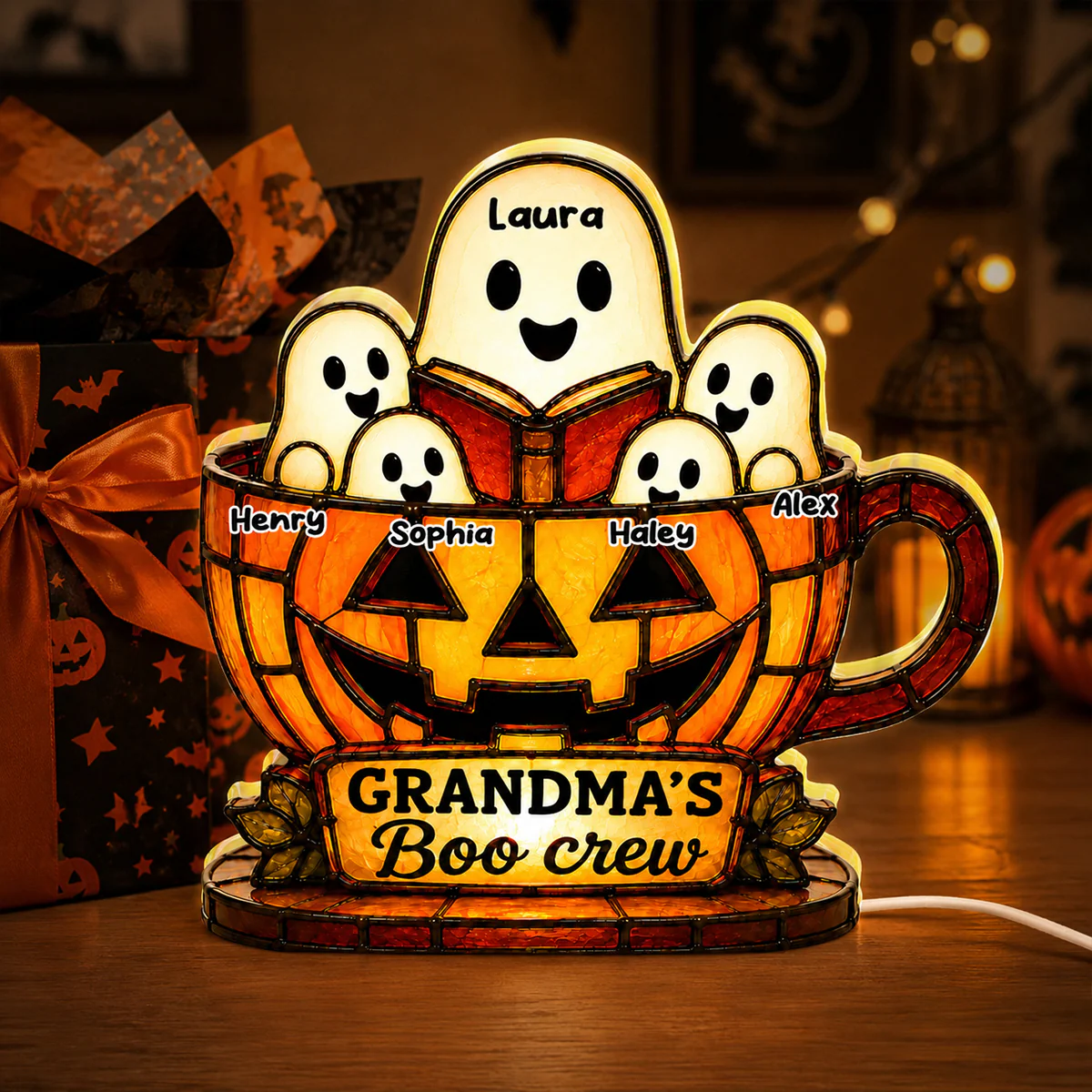 Grandma's Boo Crew - Personalized Light Box - Halloween Decor for Grandma - Image 5