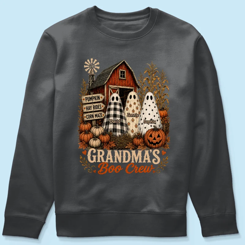 Grandma's Boo Crew Pumpkin Patch - Personalized Shirt - Halloween Shirt for Grandma - Image 19