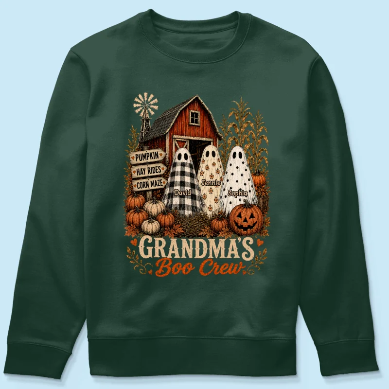 Grandma's Boo Crew Pumpkin Patch - Personalized Shirt - Halloween Shirt for Grandma - Image 20