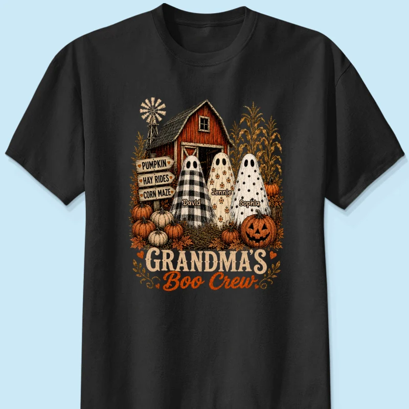 Grandma's Boo Crew Pumpkin Patch - Personalized Shirt - Halloween Shirt for Grandma - Image 8