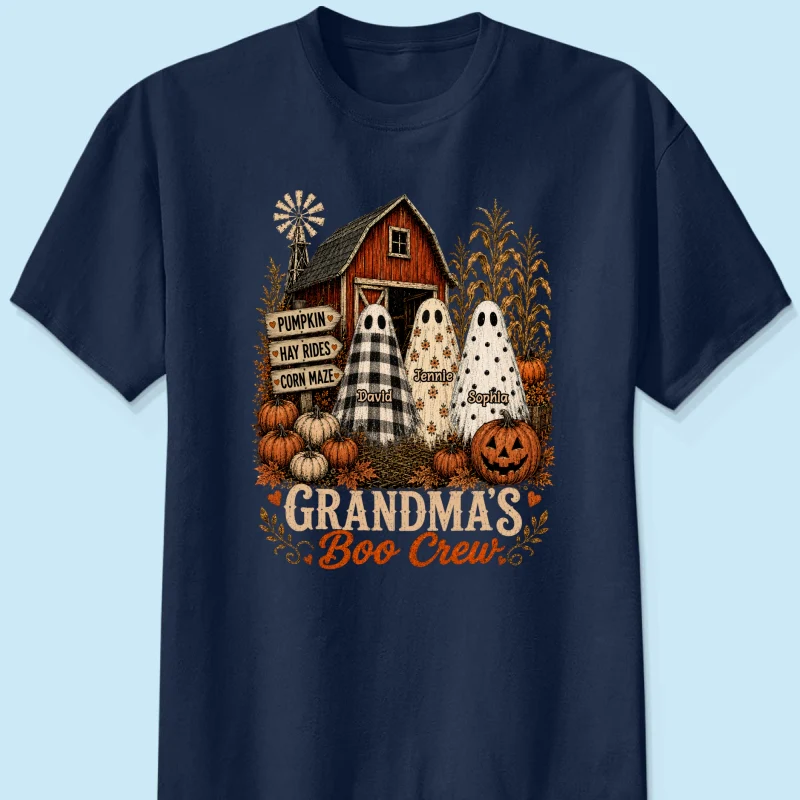 Grandma's Boo Crew Pumpkin Patch - Personalized Shirt - Halloween Shirt for Grandma - Image 9