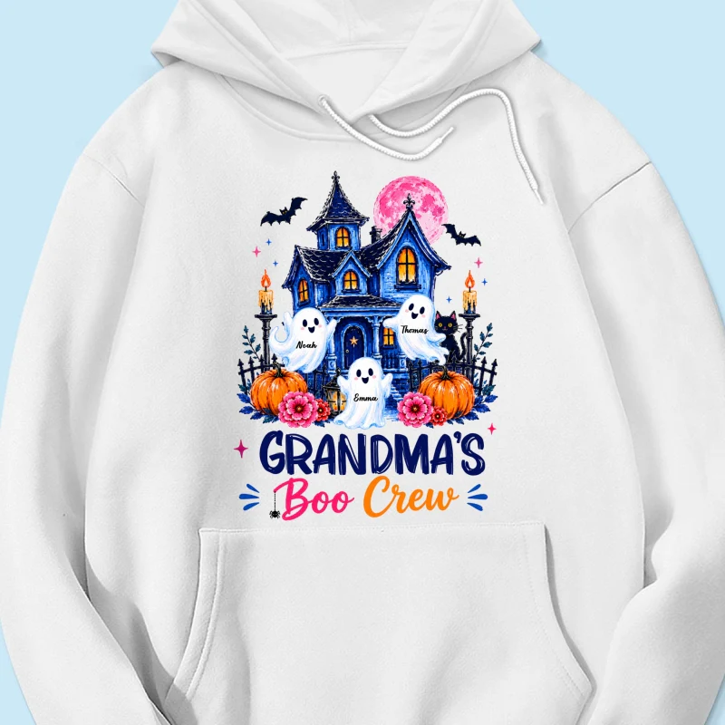 Grandma's Boo Crew Trendy Haunted House - Personalized Shirt - Halloween Shirt for Grandma - Image 22