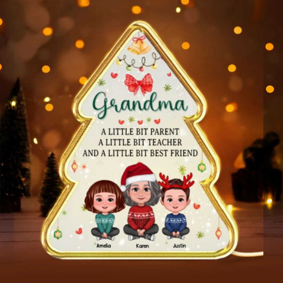 Grandma’s Christmas Tree of Memories – Personalized Light Box - Image 9