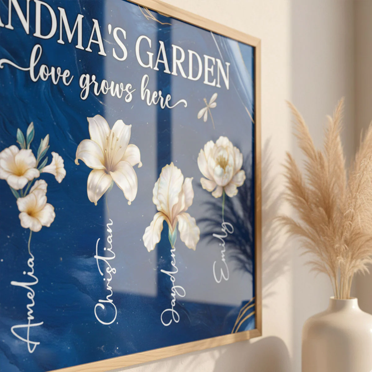 Grandma's Garden 3D Effect Birth Month Flowers - Personalized Poster - Christmas, Birthday, Mother's Day Gift For Grandma - Image 7