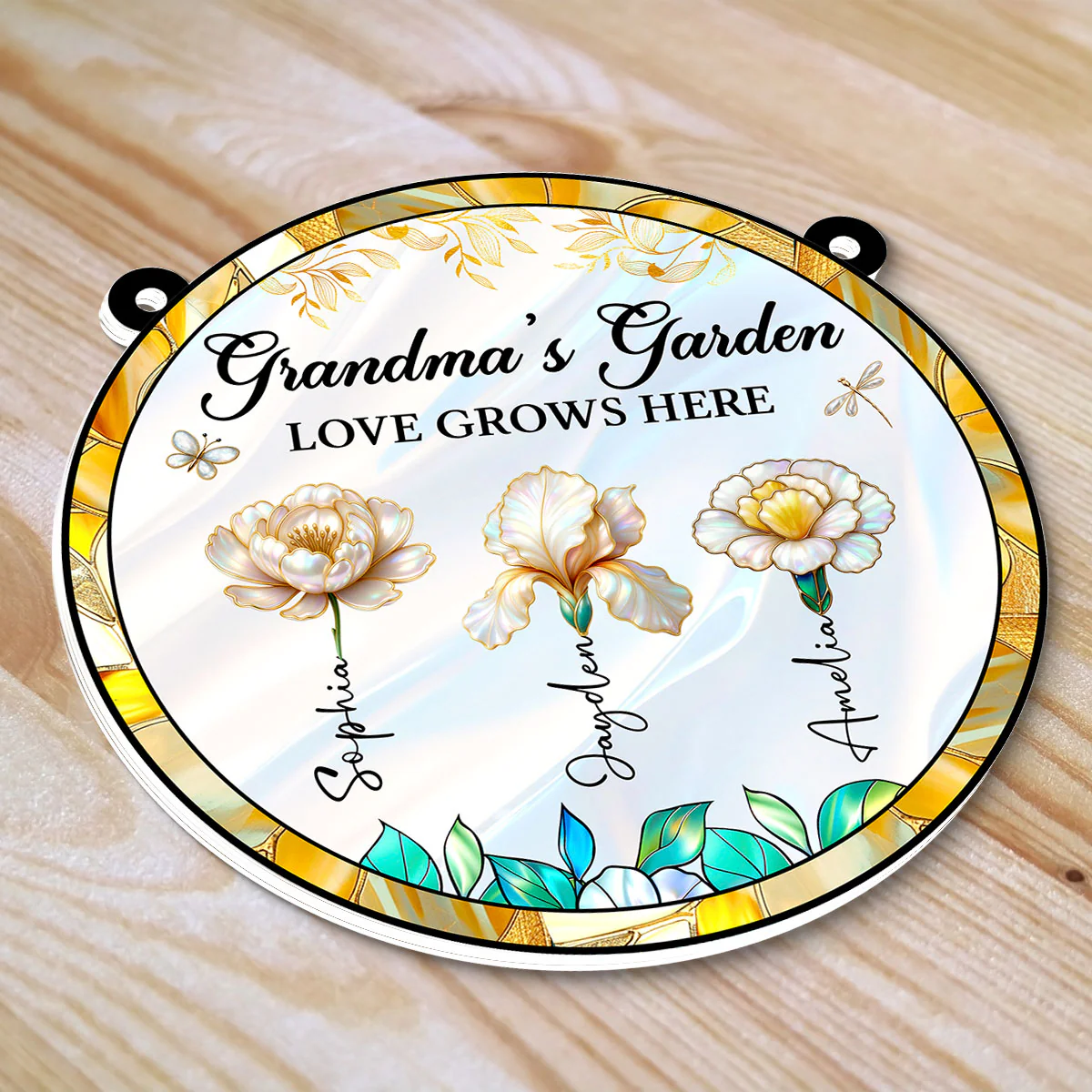Grandma's Garden 3D Effect Birth Month Flowers - Personalized Suncatcher - Christmas, Birthday, Mother's Day Gift For Grandma - Image 10