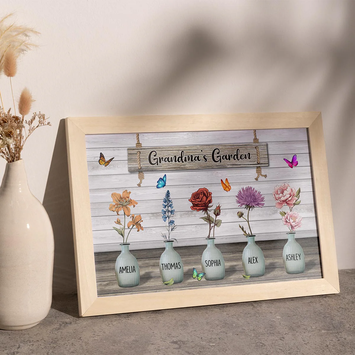 Custom Birth Month Flowers Poster, Gift For Grandma, Mom, Auntie - Image 11