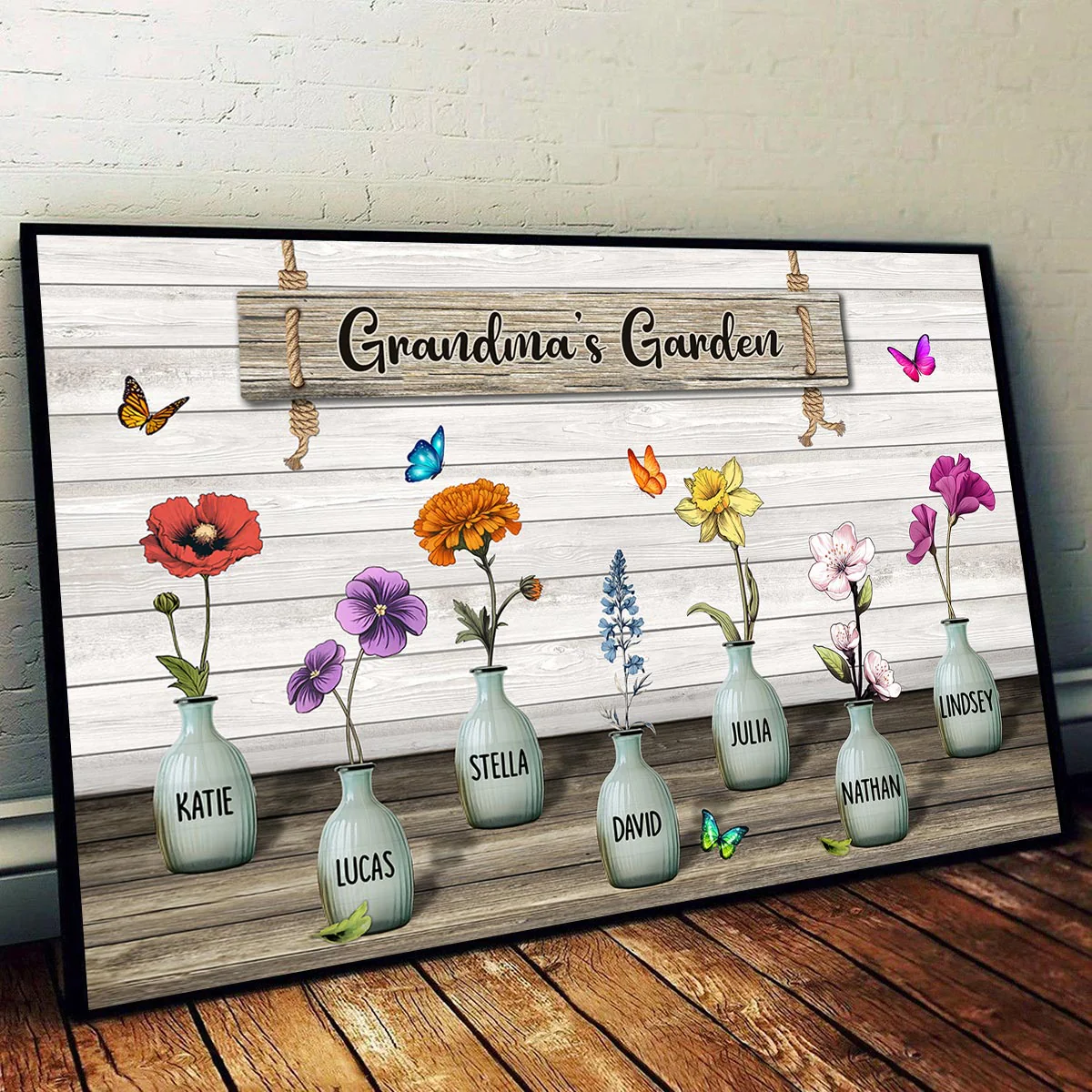 Custom Birth Month Flowers Poster, Gift For Grandma, Mom, Auntie - Image 3