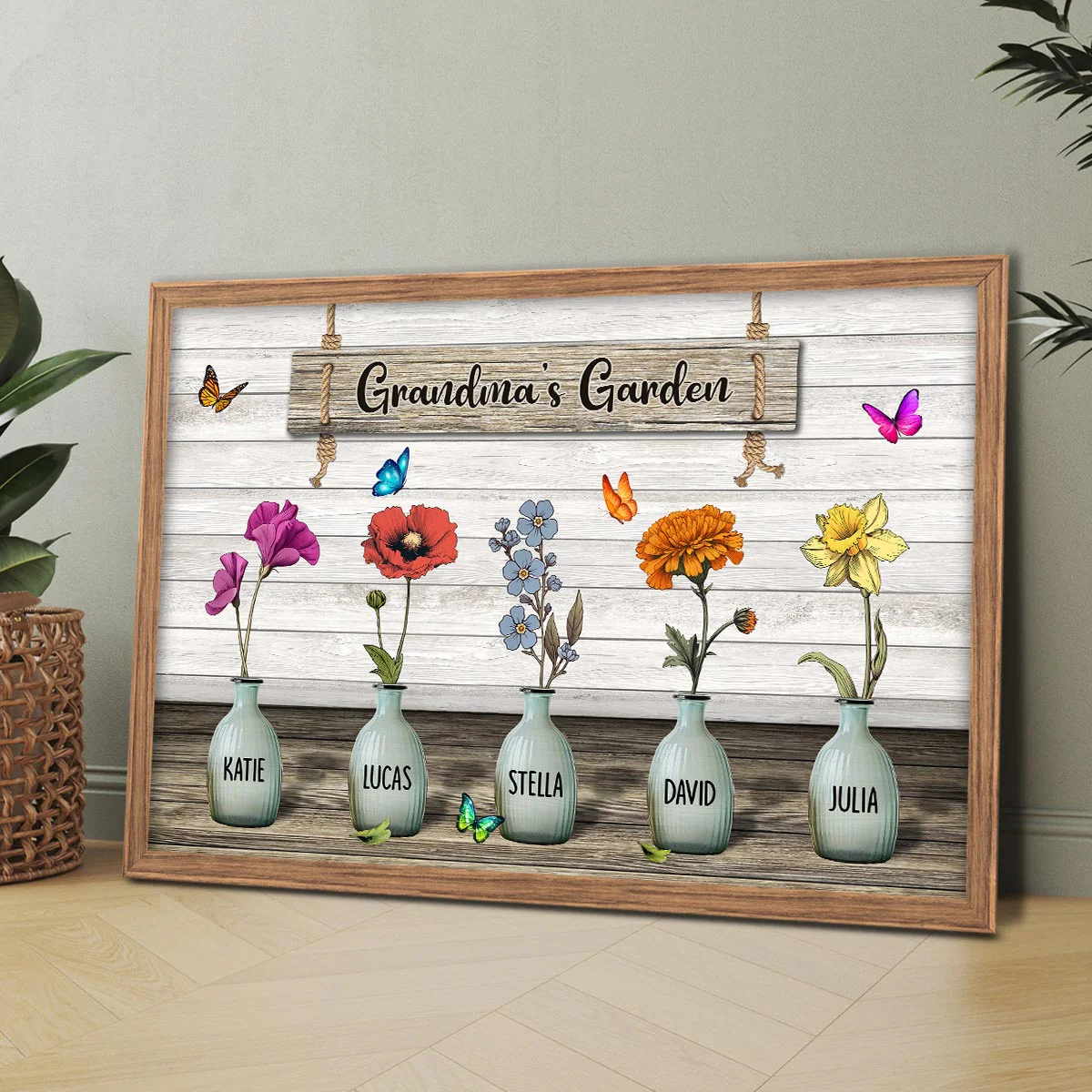 Custom Birth Month Flowers Poster, Gift For Grandma, Mom, Auntie - Image 7
