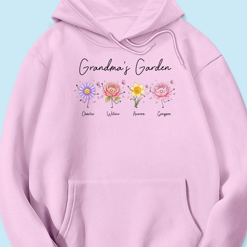 Grandma's Garden Cute Doodle Birth Month Flower - Personalized Shirt - Heartfelt Gift For Grandma, Mom, Auntie - Image 25
