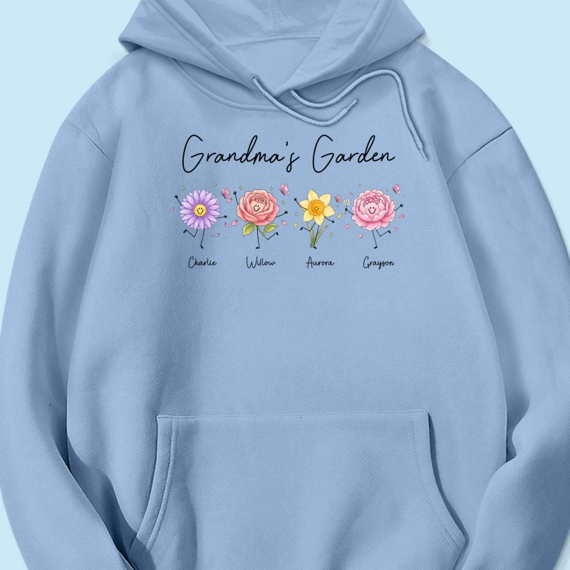 Grandma's Garden Cute Doodle Birth Month Flower - Personalized Shirt - Heartfelt Gift For Grandma, Mom, Auntie - Image 26