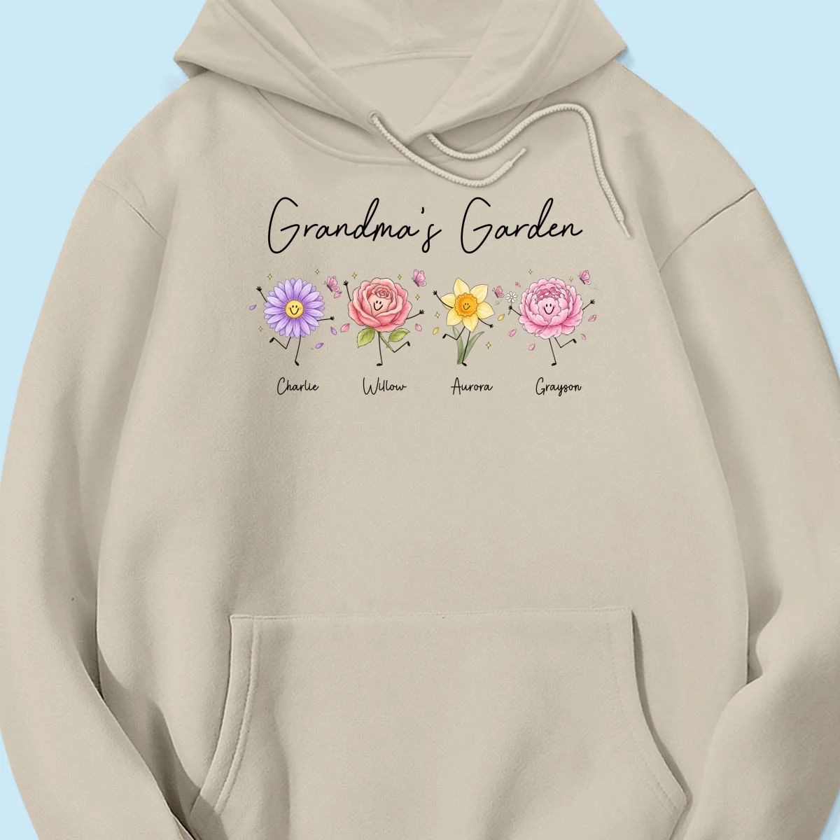 Grandma's Garden Cute Doodle Birth Month Flower - Personalized Shirt - Heartfelt Gift For Grandma, Mom, Auntie - Image 27