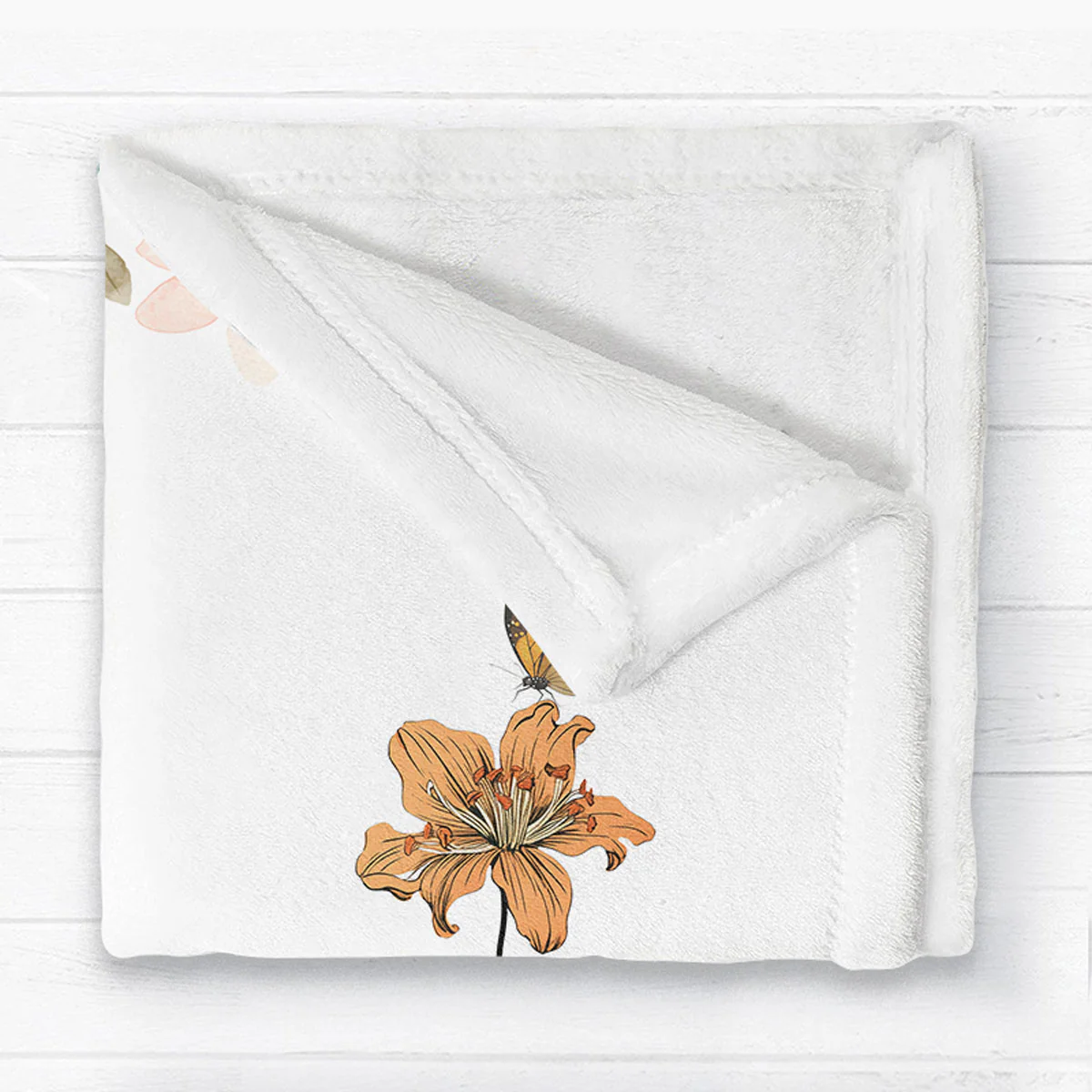 Grandma‘s Garden Love Grows Here Beautiful Birth Month Flower Gift For Grandma Mom Personalized Fleece Blanket - Image 3