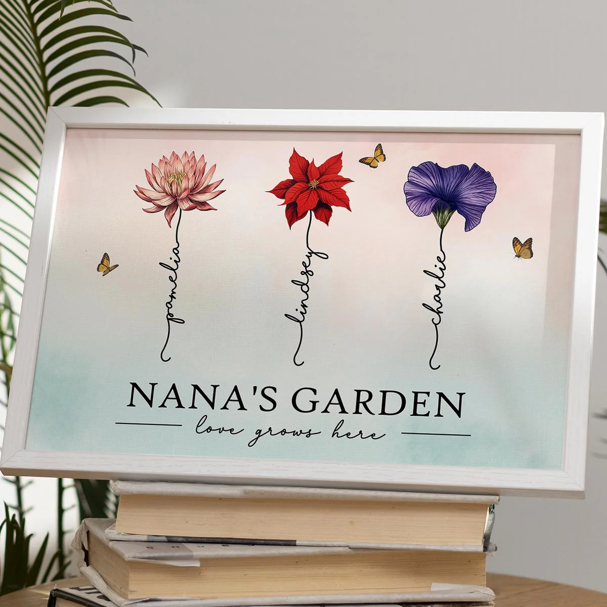 Grandma‘s Garden Love Grows Here Beautiful Birth Month Flowers - Personalized Poster - Image 8