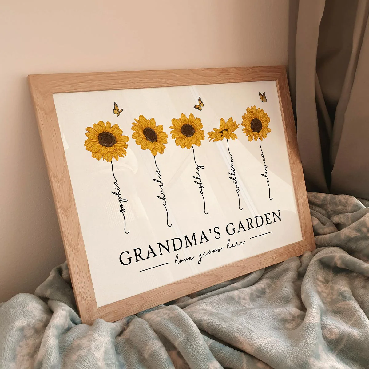 Grandma‘s Garden Love Grows Here Sunflower Gift For Grandma Nana Mom Personalized Poster - Image 8