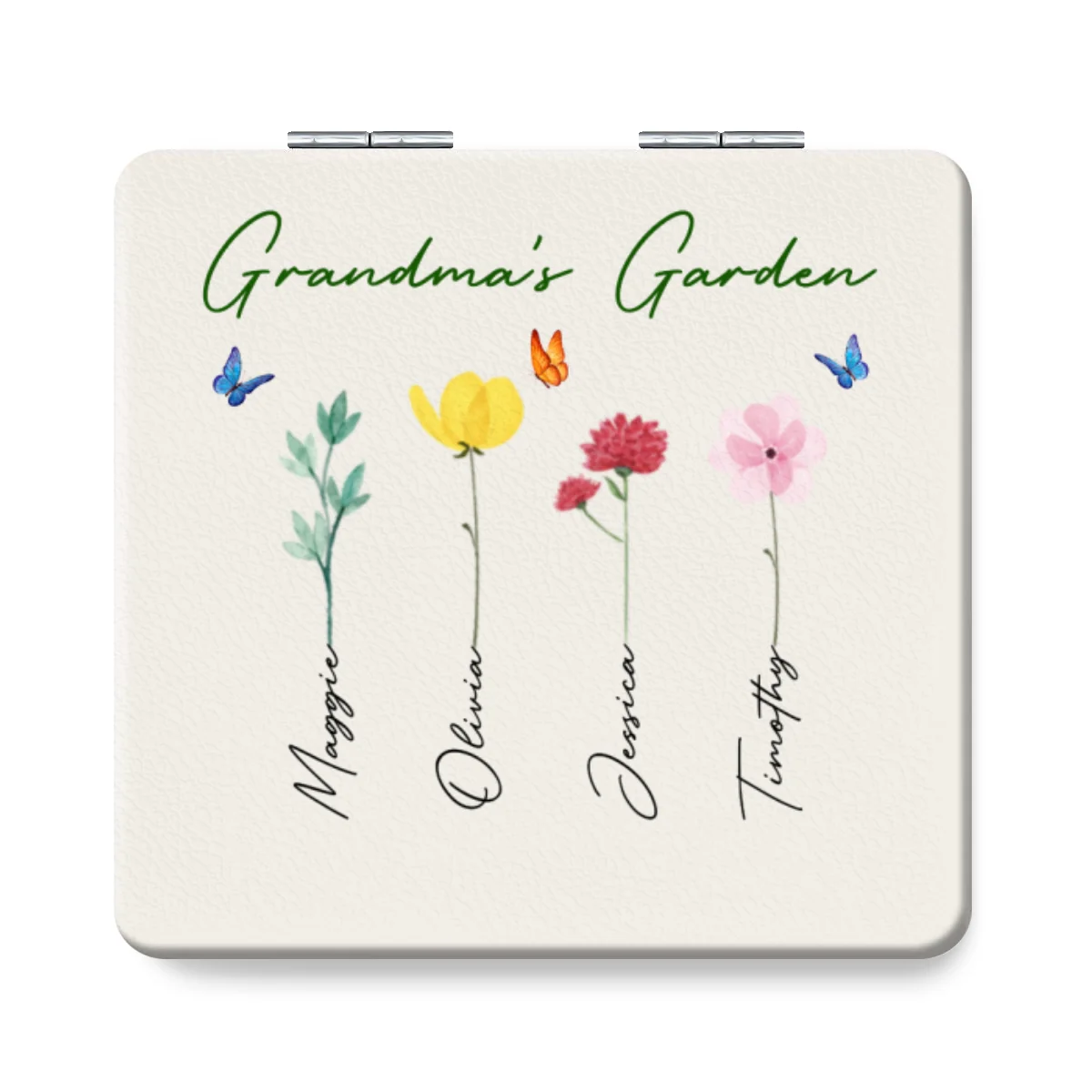 Grandma's Garden Gift Personalized Square Compact Mirror - Image 9