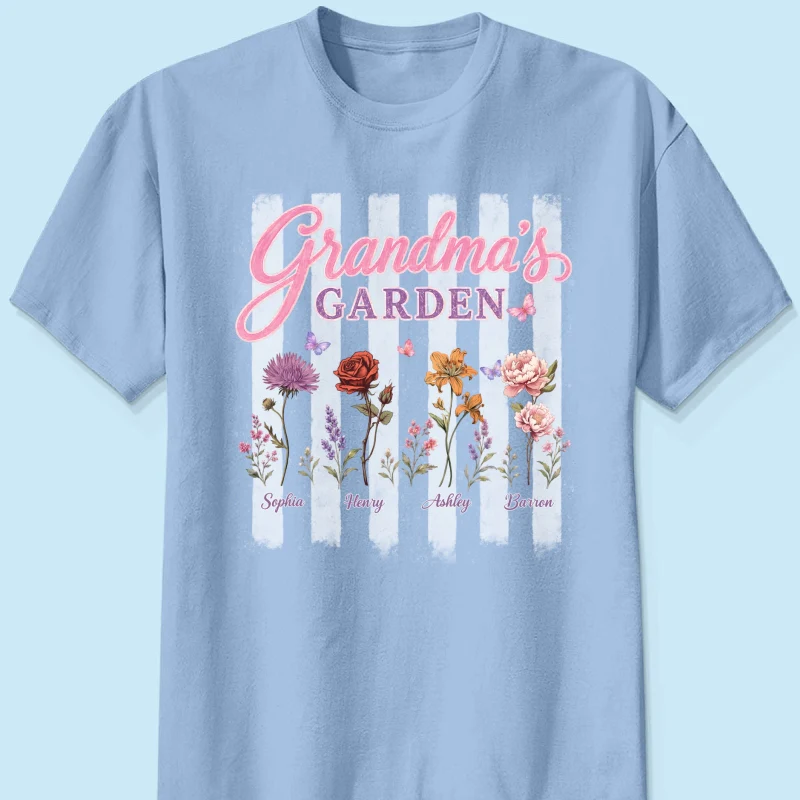 Grandma's Garden Preppy Stripe - Personalized Shirt - Trendy Summer Tee for Grandma - Image 10