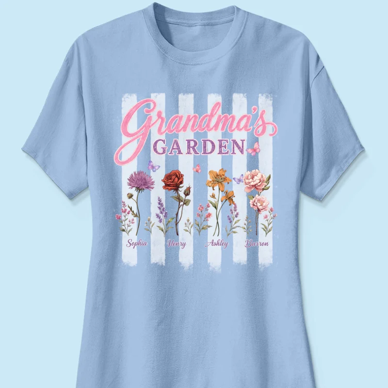 Grandma's Garden Preppy Stripe - Personalized Shirt - Trendy Summer Tee for Grandma - Image 15