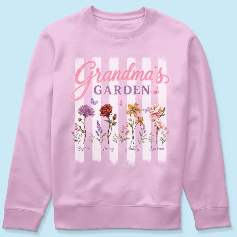 Grandma's Garden Preppy Stripe - Personalized Shirt - Trendy Summer Tee for Grandma - Image 19