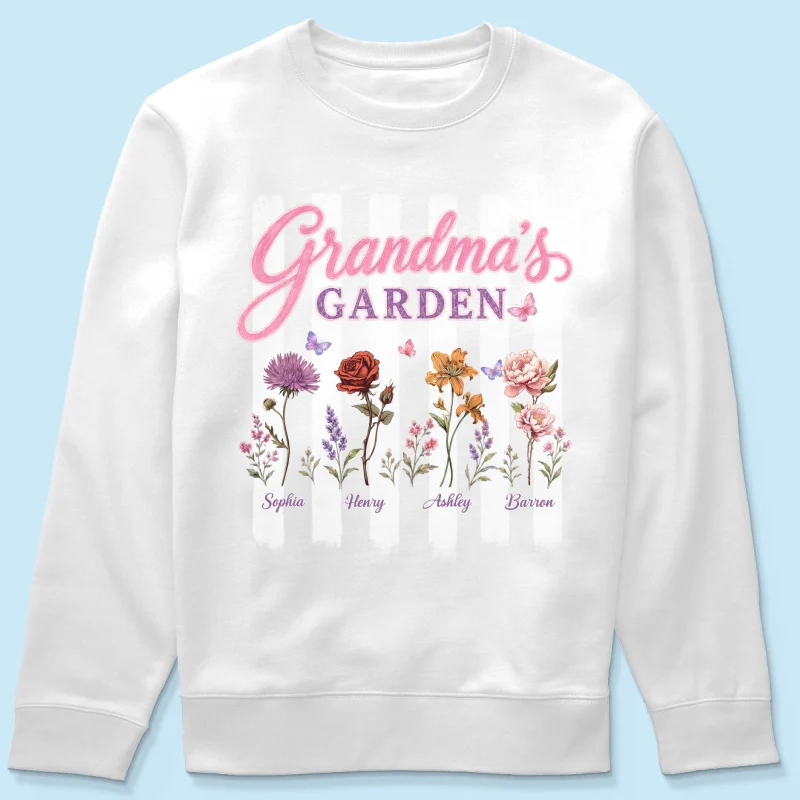 Grandma's Garden Preppy Stripe - Personalized Shirt - Trendy Summer Tee for Grandma - Image 20